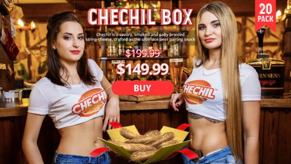 Chechil™ Smoked, Braided, String-Cheese Beer Snack Box (20 Pack)