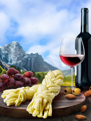 Chechil™ Plain, Braided, String-Cheese Wine Snack (2 Pack)