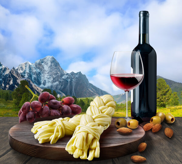 Chechil™ Plain, Braided, String-Cheese Wine Snack (2 Pack)