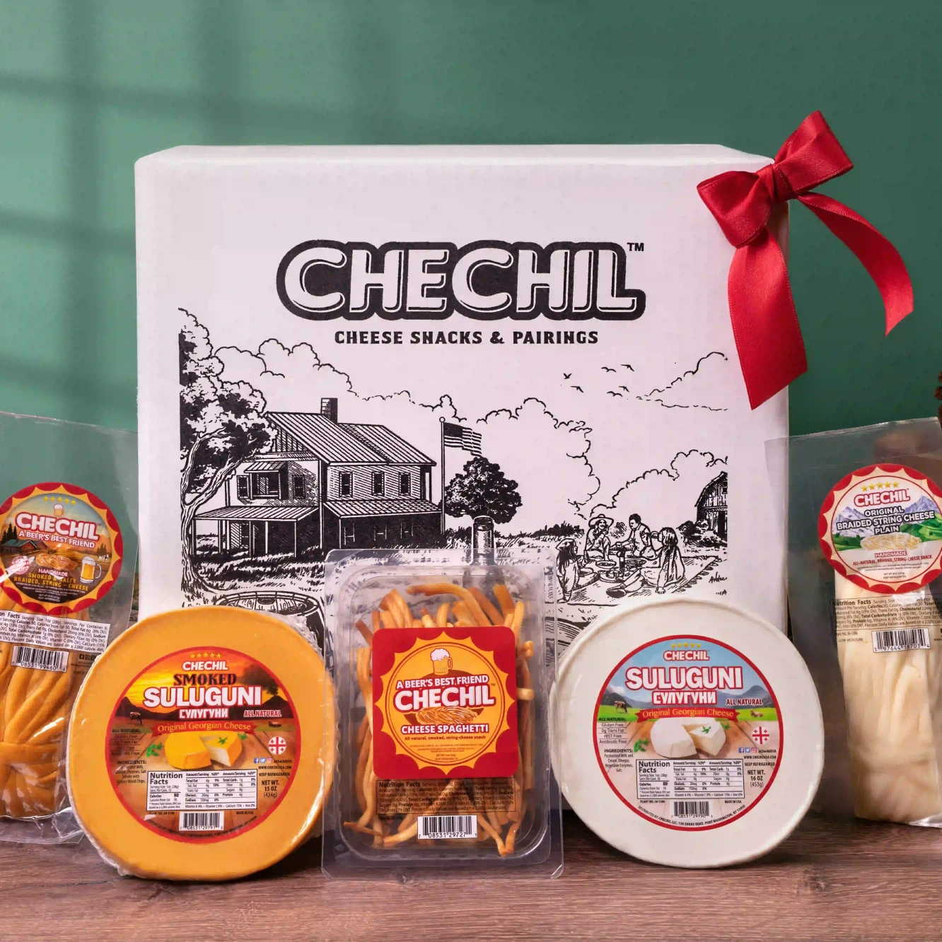 Chechil Cheese Sampler Variety Gift Box Main (3) Chechil Cheese Sampler Variety Gift Box Main (3)